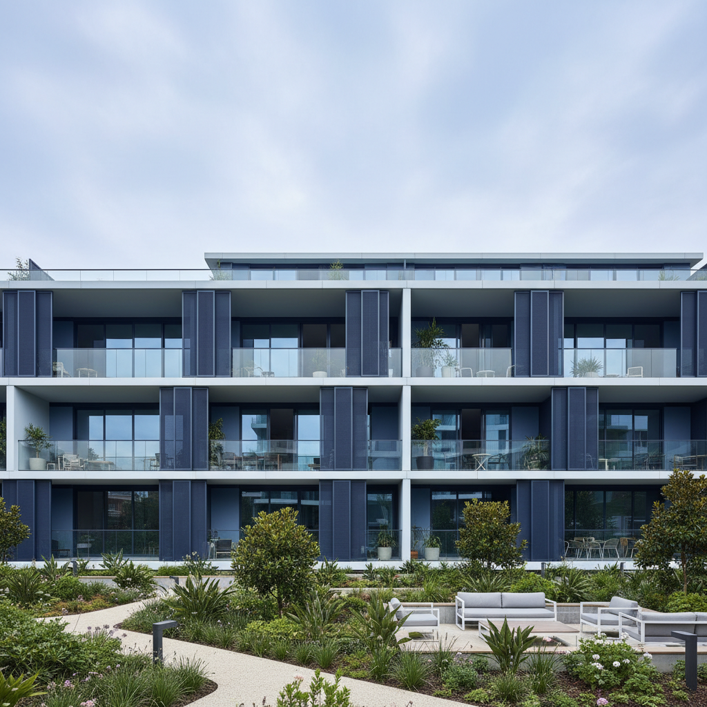 Modern apartment building in Melbourne